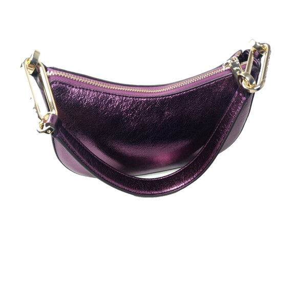 Kate Spade Nina Shoulder Bag Metallic Dark Raspberry MSRP $369 - Picture 2 of 11